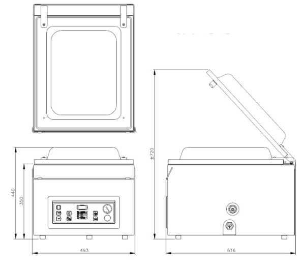 TA-90B/S BOXER 42 XL (23) Vakuum-Maschine (21m3/Std) Schweißbalken 420mm